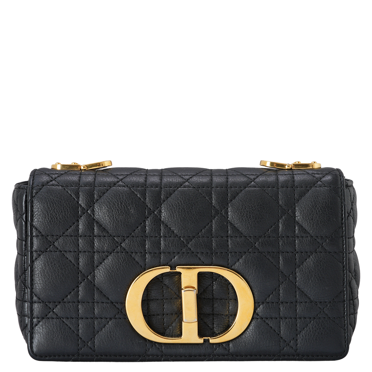 CHRISTIAN DIOR(USED)디올 카로 스몰 체인 숄더백 블랙금장